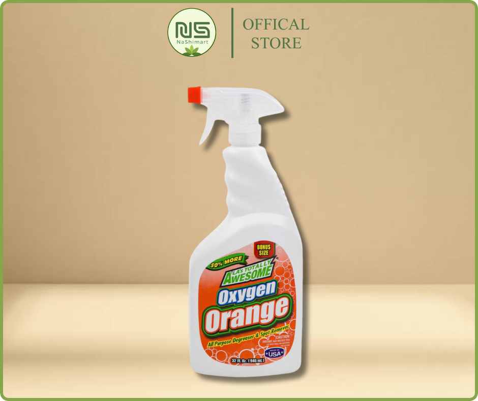Nước Tẩy Rửa Oxy Cam LA’s Totally Awesome – Oxygen Orange Cleaner, Sạch Mạnh & Thơm Mát (946ml, Nhập Khẩu Mỹ)