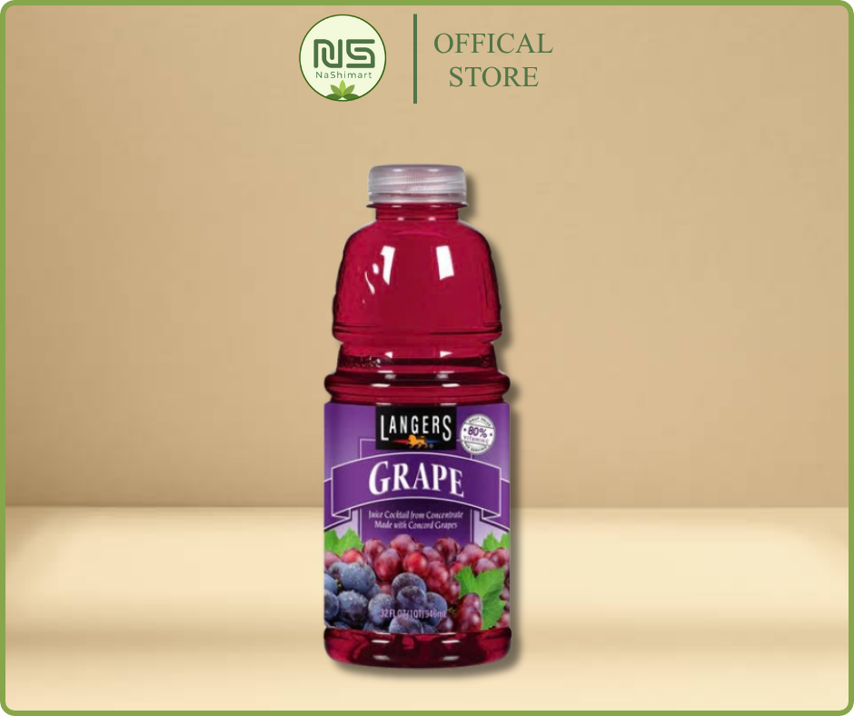 Nước Ép Nho Langers Grape 946ml – Nhập Khẩu Chính Hãng Mỹ, Vị Nho Đậm Đà Tự Nhiên