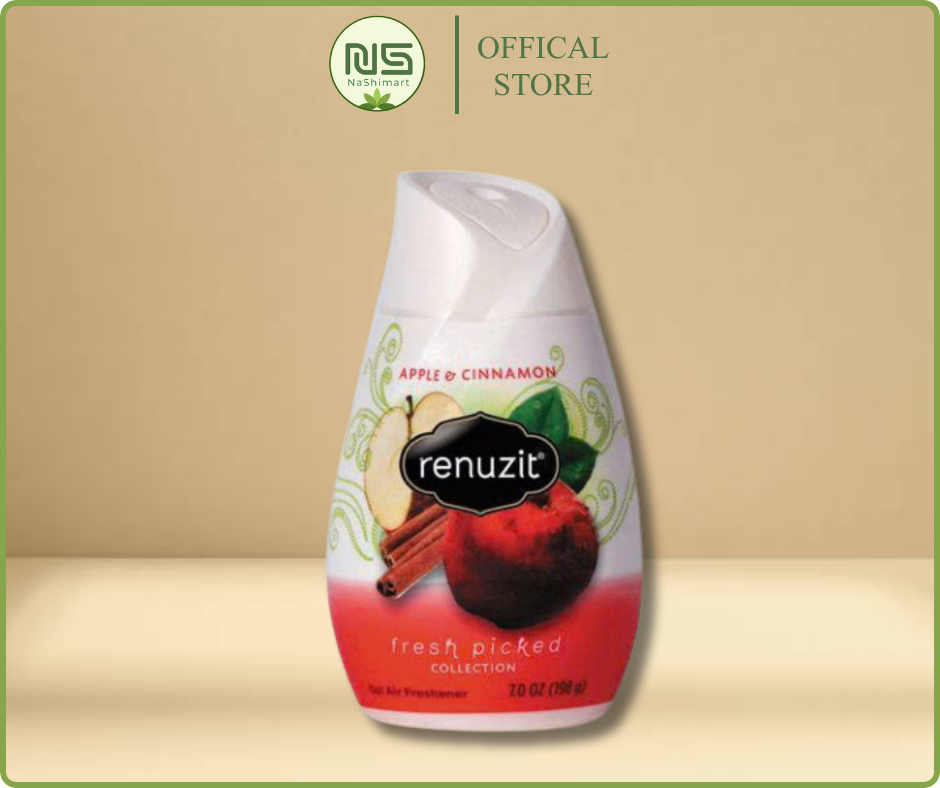 Sáp Thơm Renuzit Apple & Cinnamon 198g – Hương Táo Quế Ngọt Ấm, Khử Mùi Hiệu Quả, Nhập Khẩu Mỹ